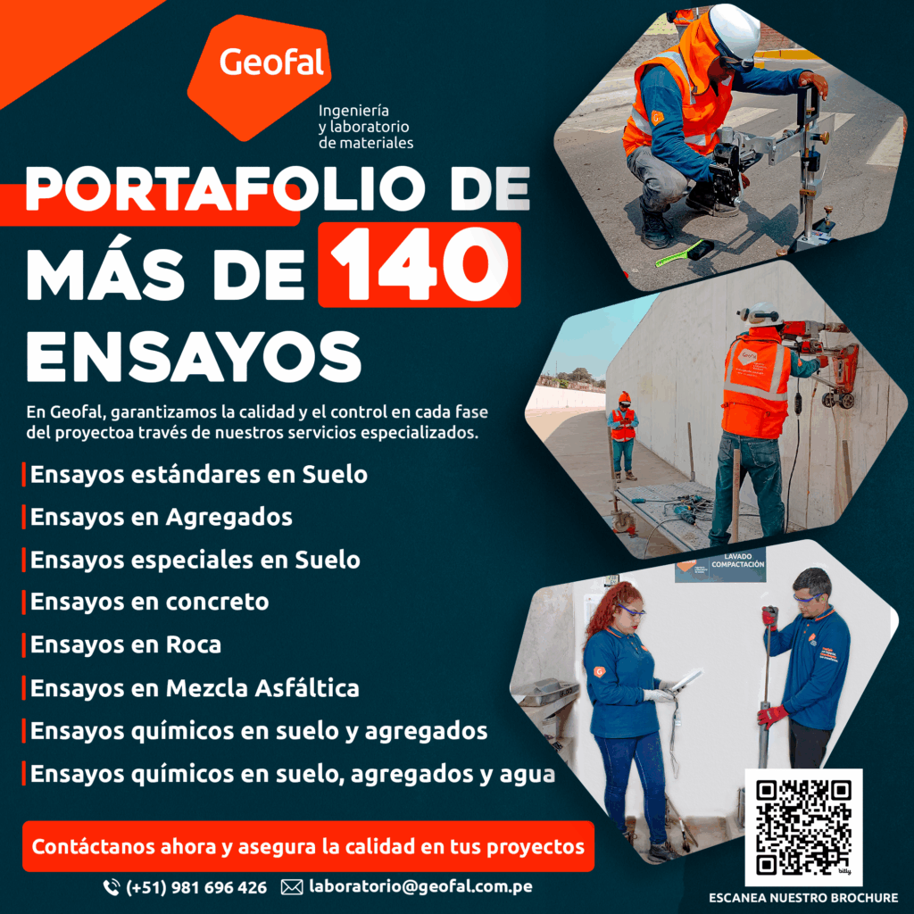 Mas de 140 ensayos Geofal