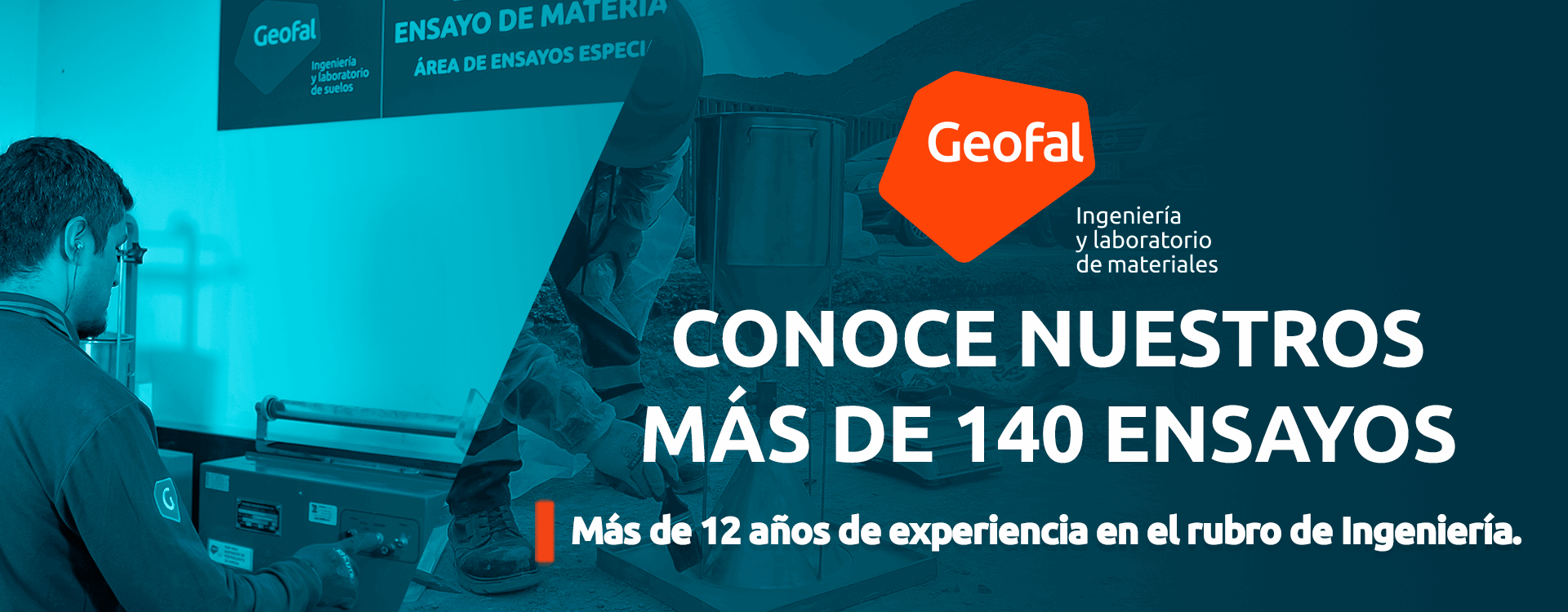 Más de 140 ensayos geofal sac