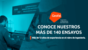 Más de 140 ensayos geofal sac