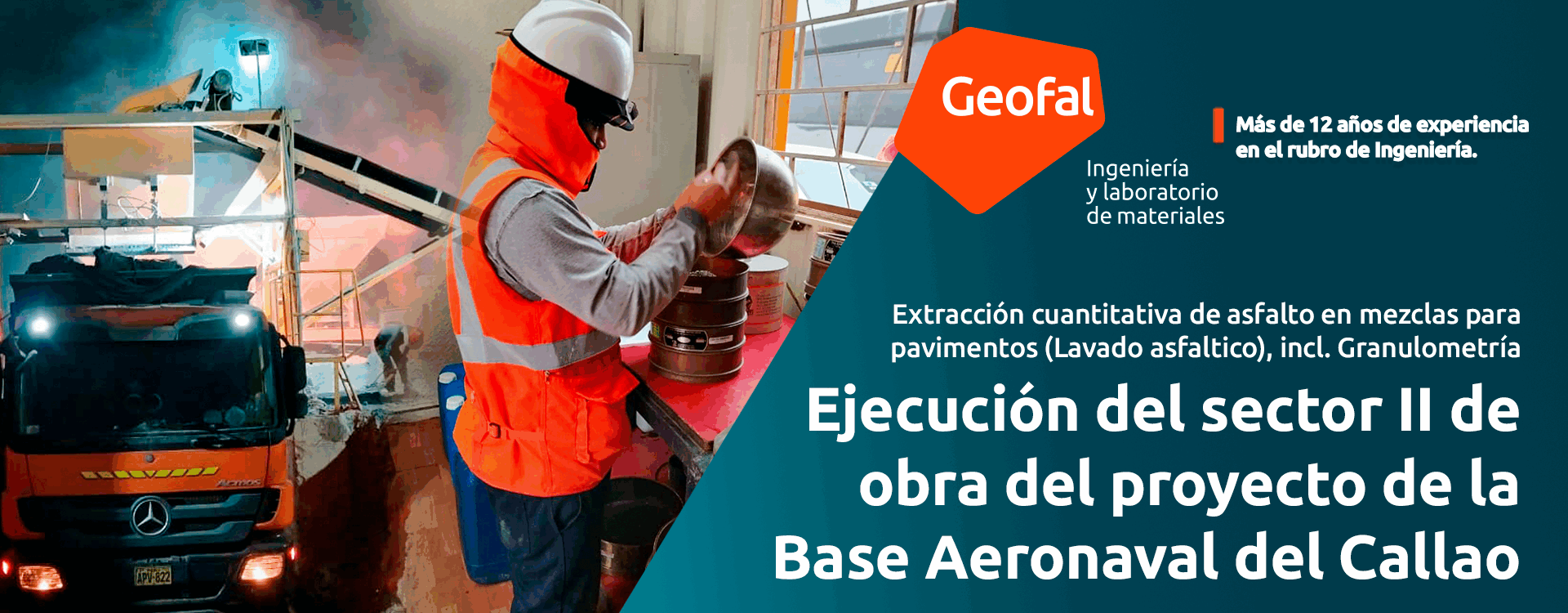 Extracción cuantitativa de asfalto en mezclas para pavimentos (Lavado asfaltico), incl. Granulometría