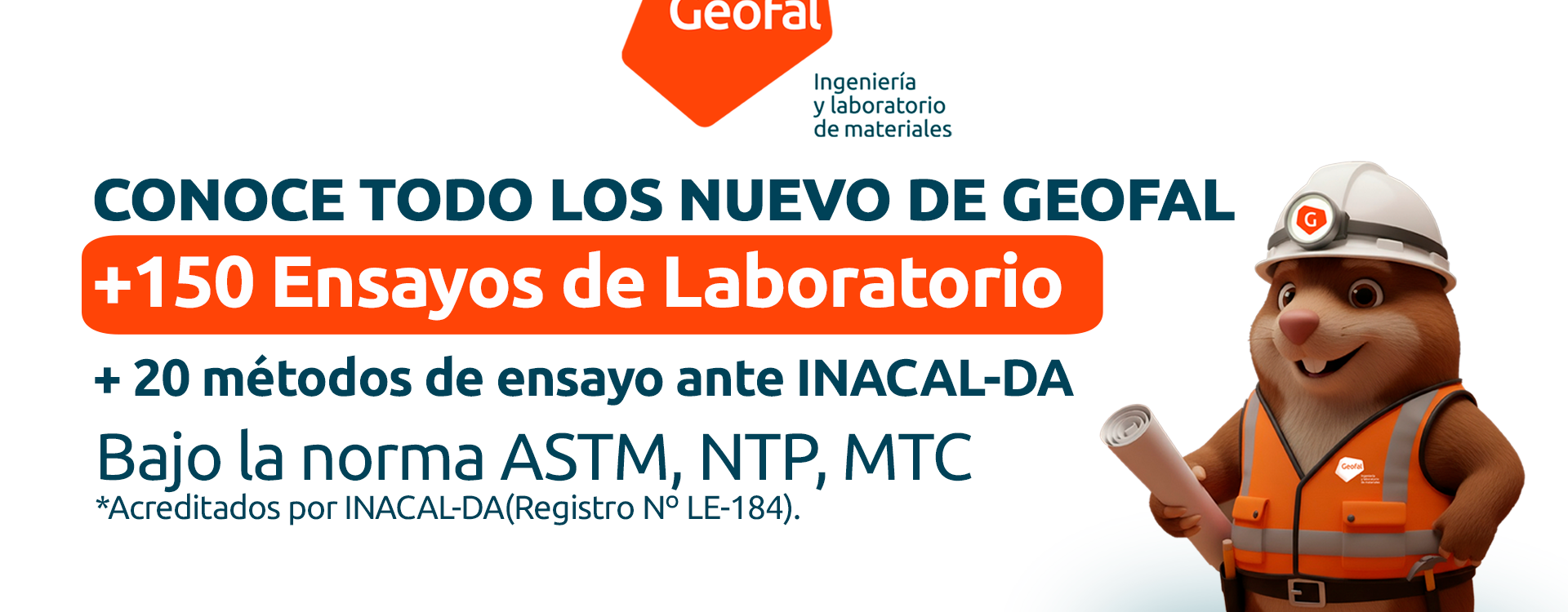 Lista de Ensayos de suelos Geofal 2026