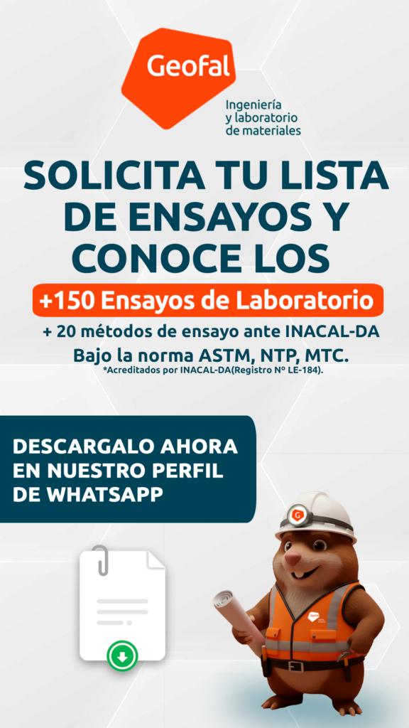 Lista de Ensayos de suelos Geofal 2026